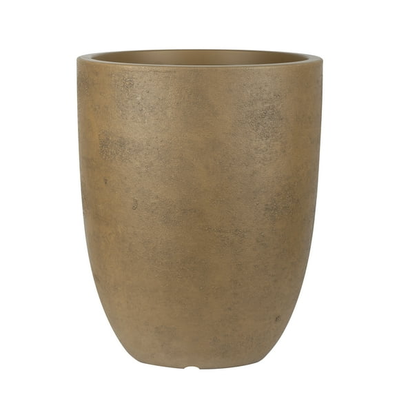Better Homes & Gardens 18 inch Tall Planter Terra Plant Pot, Volcanic Finish Design with Drainage Hole