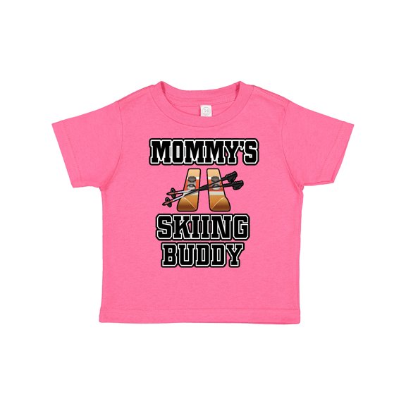 Inktastic Mommys Skiing Buddy for Kids Boys or Girls Toddler T-Shirt