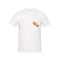 thumbnail image 2 of Camiseta gráfica de algodón para hombre: camiseta de cuello redondo de manga corta estilo bohemio con estampado divertido de papas fritas, camisa informal blanca para ropa informal, deportes, citas, r, 2 of 7