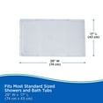 thumbnail image 6 of Kenney® Inside the Shower Vinyl Loofah Bath Mat with Suction Cups, 29" L x 17" W, Clear Frosted, 6 of 6