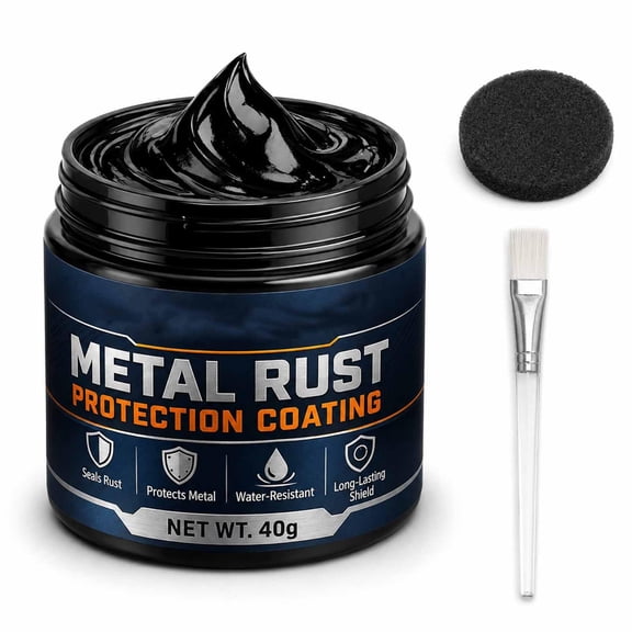 Metal Rust Protection Black Repair Paste,1.4 Oz,For Household Metal Surfaces, Fences, Tools & Railings