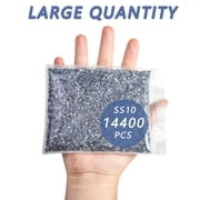 BEADSLAND 14400PCS Hotfix Rhinestones Bulk for Crafts DIY, Crystal, SS10