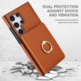 thumbnail image 5 of Allytechgroup Wallet Case Cover for Samsung Galaxy S25 Ultra, with Ring Holder Cards Slots Premium PU Leather TPU Back Cover Shockproof RFID Blocking Phone Case for Samsung Galaxy S25 Ultra, Brown, 5 of 7