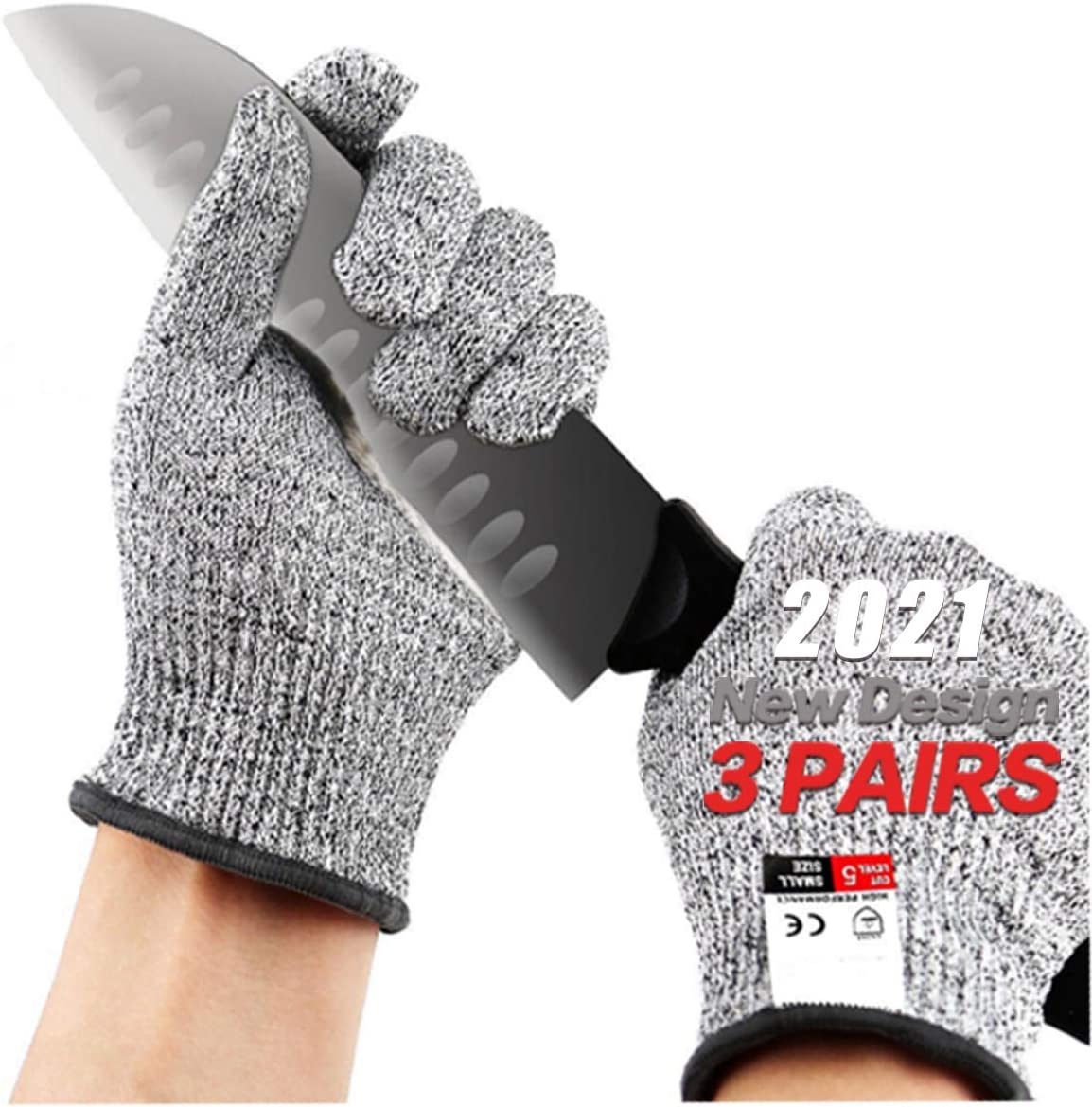 Cut Resistant Gloves,3 Pairs Safety Kitchen Cuts Gloves,Skinning Gloves