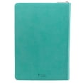 thumbnail image 3 of Classic Faux Leather Journal I Can Do Everything Philippians 4:13 Bible Verse Teal Inspirational Notebook, Lined Pages w/Scripture, Ribbon Marker, Zipper Closure, 3 of 7