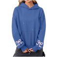 thumbnail image 3 of Admvng Hoodies for Women Casual Christmas Printed Round Neck Long Sleeved Loose Hooded Sweatshirts, Size S-2XL, 3 of 3