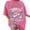 Hot Pink, variant on Womens Summer Tops Crew Neck Short Sleeve Tee Tops Loose Fit Baggy Graphic Work T-Shirt Comfy Lightweight Vintage Y2K Streetwear Grey L