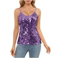 thumbnail image 2 of Yotami Women's Sequin Tank Tops for Party V-Neck Strappy Sparkle Camisole, 2 of 5
