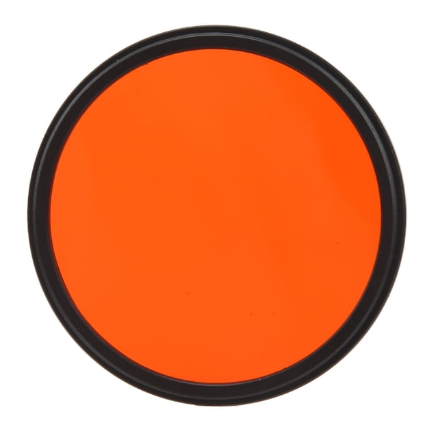 Full Color Lens Filter, 55mm Digital Camera Filter Waterproof Low Color Cast Low Reflection Optical Glass For Landscape Shooting Orange