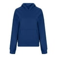 thumbnail image 6 of Diufon Womens Hoodies Tops Solid Color Padded Sweatshirts Long Sleeve Pullover Tops with Pockets, 6 of 7