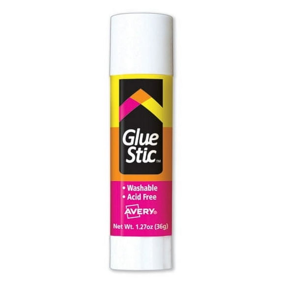 Permanent Glue Stic Value Pack, 1.27 Oz, Applies White, Dries Clear, 6/pack | Bundle of 10 Packs