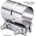 thumbnail image 3 of GFDYREE 2.25 Inch Exhaust Clamp, Lap Joint Band Clamp Stainless Steel 4PCS, 3 of 5