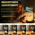 thumbnail image 4 of Candle Warmer Lamp with Timer, Flowing Blue Waves Gold Accents Marbled Texture Dynamic Non-slip Wireless Remote Control Wax Melts Warmer with 4 Bulbs for Home Office Dorm, Birthday Gifts for Women, 4 of 7