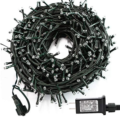 Funiao 105ft 300 LED Christmas Lights Outdoor Indoor Extendable Green Wire Fairy 