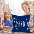 thumbnail image 1 of Puntoco Independence Day Print Pillowcase Linen Sofa Cushion Cover Home Decor Cushion Cover Family Pillowcase, 1 of 4
