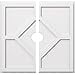 thumbnail image 3 of Ekena Millwork CMP24EY2-03000 24 Po. OD x 3 Po. ID Carré Embry Grade Architectural PVC Médaillon de Plafond Contemporain - 2 Pcs, 3 of 4