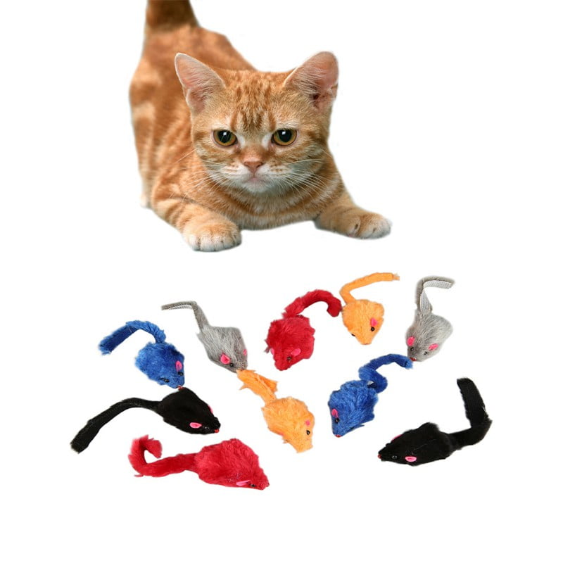 Ardorlove Pet Supplies Pet Colorful Squeaky Plush Mice Toy for Cats