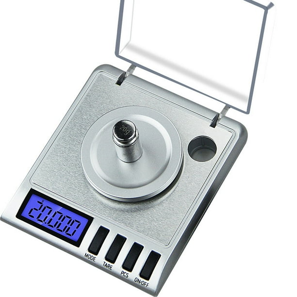 Smart Weigh GEM20 Balanza inteligente digital de alta precisión 20x0.001g. Ideal para pesar piedras preciosas, joyas y otros objetos de valor
