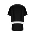 thumbnail image 7 of Women's Casual 2 Piece Short Sleeve Crew Neck Color Block Pullover Tops Matching Drawstring Mini Skirt Going Out Lounge Outfits, 7 of 7