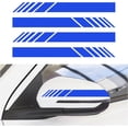thumbnail image 1 of Yazoeia 4PCS Car Rear View Mirror Stickers, Waterproof Auto Side Rearview Mirrors Decal Stripes, Universal Anti-Collision Striped Automotive Warning Stripes for Most Vehicles (Blue) CJC912-114730, 1 of 6