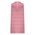 thumbnail image 6 of Puffer Vest Women Winter Warm Long Quilted Sleeveless Jackets with Pockets Fall Fashion Zip Up Puffy Coat Outerwear Light pink 2XL, 6 of 7