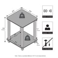 thumbnail image 3 of Furinno SIMPLISTIC Set of 2. 2-Tier Nightstand. Bedside Table. White, 3 of 5