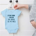 thumbnail image 5 of Think Im Cute See My Uncle Romper Boys or Girls Infant Baby Brisco Brands 12M, 5 of 6