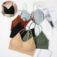 thumbnail image 2 of Padded Bralettes for Women, 6 Pcs Sports Bras for Women Pa, V Ne Cami Bando, S8J1, 2 of 6