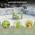 thumbnail image 5 of WestinTrends Malibu Kids Outdoor HDPE Adirondack Plastic Patio Chair, Lime, 5 of 15