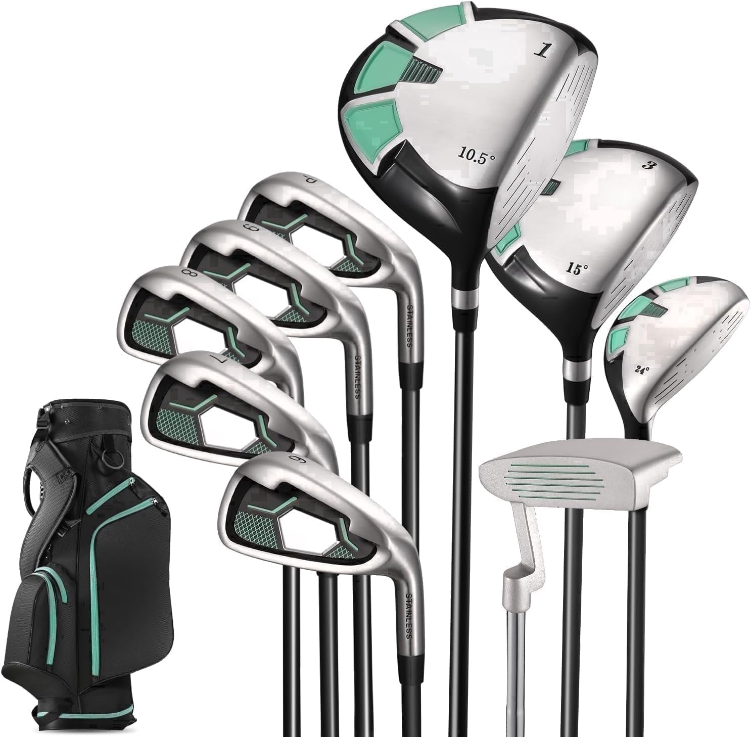NEW Lady Titech XG4 Complete 12 Piece Golf Set Driver, Woods