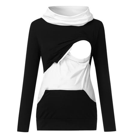 

UMfun Women s Pregnant Nursing Baby Maternity Joint Tops Blouse Outwear Clothes
