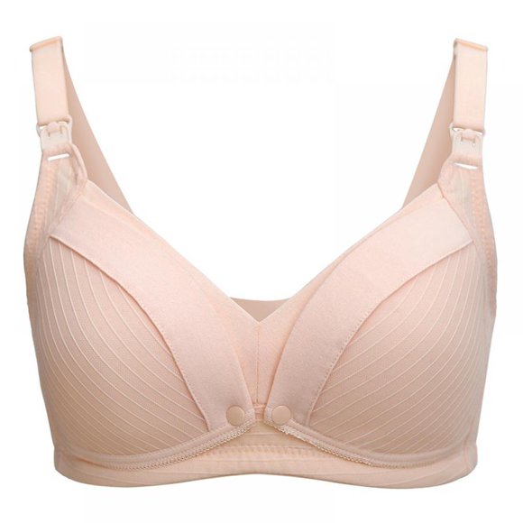 Wuffmeow Maternity Nursing Bra Pregnant Mother Open Breast Bra Cotton Wire Free Sleep Underwear Lactating Nursing Bralette Seamless Bra
