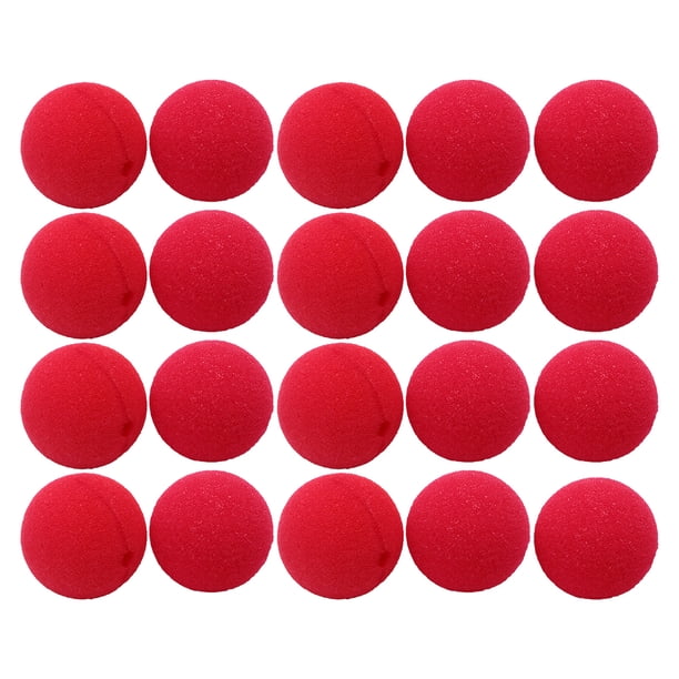 20 narices de payaso divertidas para disfraz, decorativas, para mascaradas, cosplay, fiestas de circo (rojas)