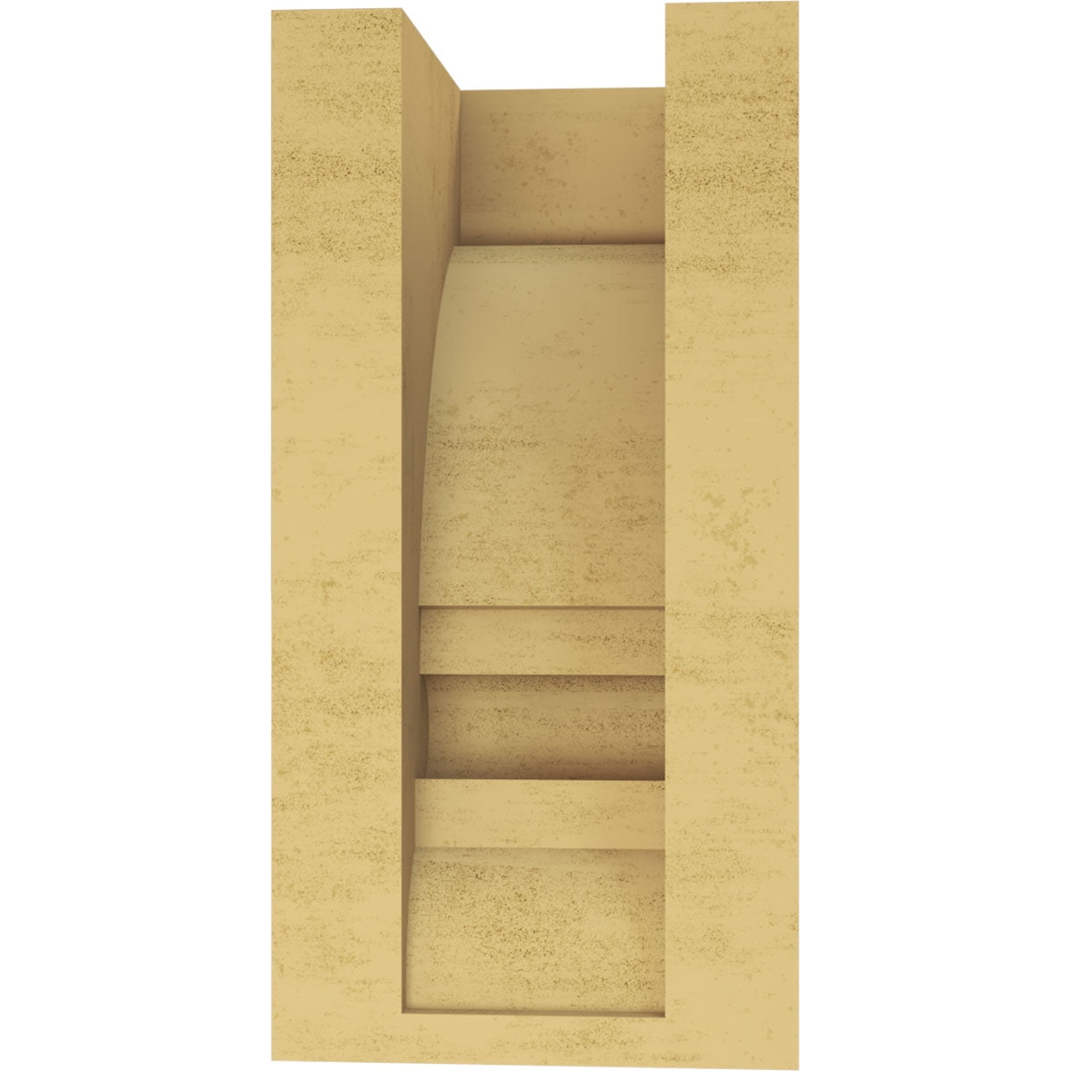 4"W x 4"D x 8"H Wide Diane Rough Cedar Woodgrain TimberThane Corbel, Primed Tan