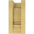thumbnail image 4 of 4"W x 4"D x 8"H Wide Diane Rough Cedar Woodgrain TimberThane Corbel, Primed Tan, 4 of 6