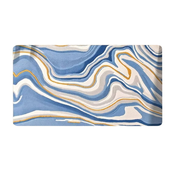 Bathroom Rugs 40x60cm, Colorful Visual 3D Effect Flat Diatomaceous Earth Mat, Bath Mat, Indoor and Outdoor Doormat, Non-Slip Front Door Mat, Indoor Mats for Entryway, Machine Washable Pet Rug