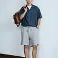 thumbnail image 2 of Colevkie Men's Casual Cotton Shorts with Drawstring Pockets Running Jogging Gym Solid Color, 2 of 7