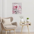 thumbnail image 4 of Pink Flower Canvas Wall Art, Rustic Farmhouse Floral Print on Wood Background, Blush Botanical Wall Decor for Bedroom Bathroom Living Room, Ready to Hang, 4 of 5