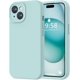 thumbnail image 1 of Silicona Suave, Protección Completa de la Cámara, 8 Ft a Prueba de Caídas, Forro Suave - para iPhone 15, Menta, 1 of 7