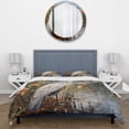 thumbnail image 3 of Designart "Herons Haven White Peach Heron" Animals Bedding Covert Set - Heron White Children's Art Bed Set With 2 Shams, 3 of 6