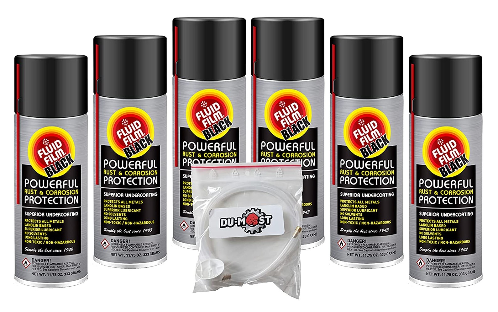 Fluid Film Black & Lubricant, 11.75 oz (6 Aerosol Cans) with