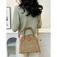 thumbnail image 6 of Kukuzhu Straw Tote Bag for Women Rattan Crossbody Handbags Woven Wicker Clutch Purse Imitation Bamboo Top Handle Shoulder Bag, 6 of 7