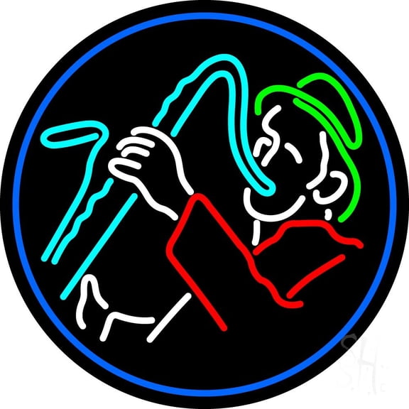 Man With Saxophone LED Neon Sign 18 X 18 - inches Black Square Cut Acrylic Backing, with Dimmer - Premium built indoor Sign for Studio, Club, Home décor, Event, Workshop, Storefront.