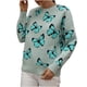 thumbnail image 2 of Puntoco-suéter de manga larga para mujer, blusa holgada con estampado de cuello redondo, suéter de punto, liquidación de Navidad Puntoco Puntoco-2868, 2 of 6