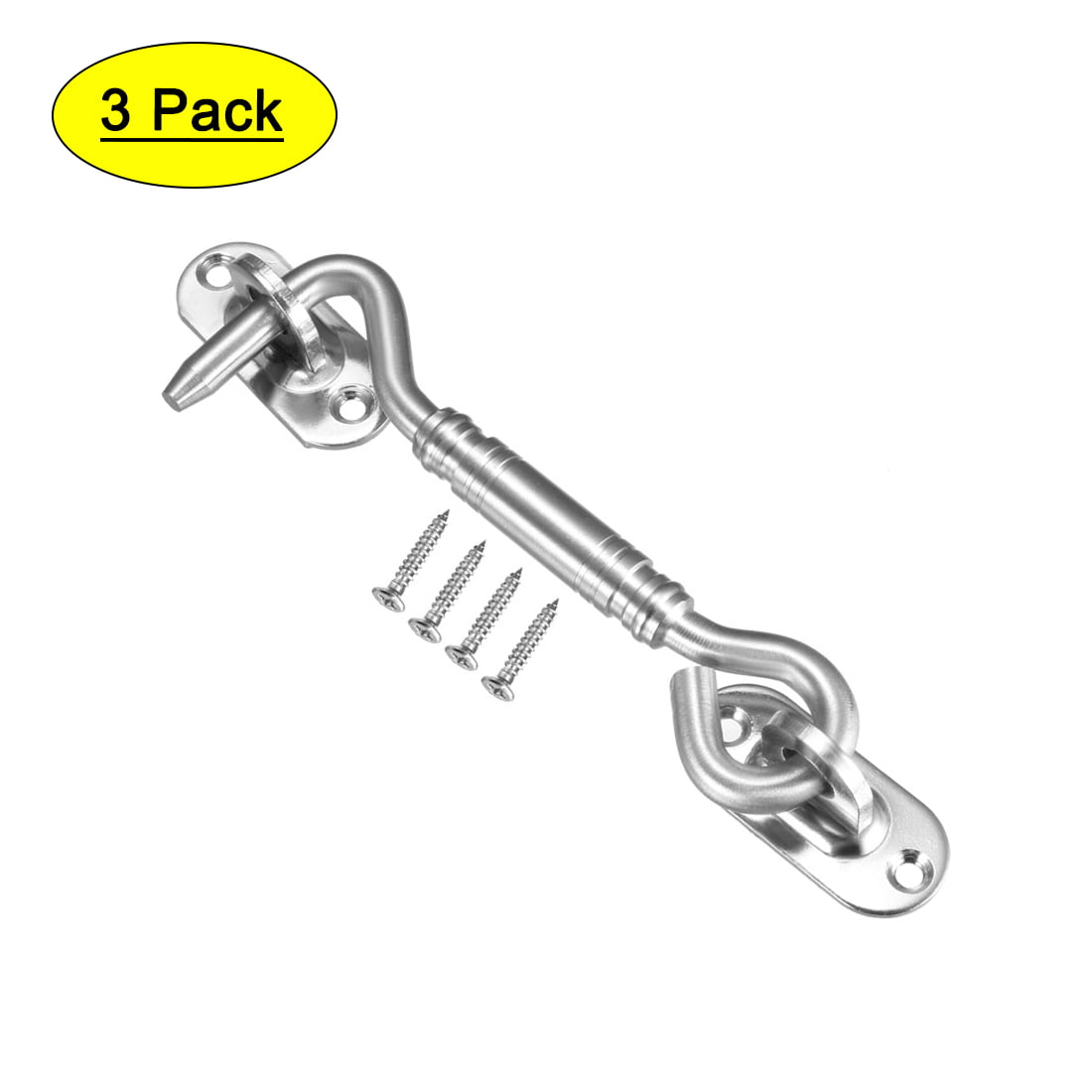Your Choice 5 assorted Hook & Eye Screw Bolt Latches for gates Doors Cabinets 