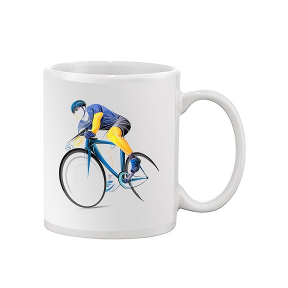Bicycle Rider Silhouette Mug Unisex's -Image by Shutterstock