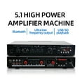 thumbnail image 3 of Bluetooth 5.1 Stereo Amplifier Receiver 6 Channel Home Theater Stereo System Components Amplifier, 3 of 6