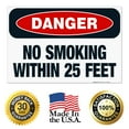thumbnail image 7 of Danger No Smoking Within 25 Feet Sign, OSHA Danger Sign, 24x36 Corrugated Plastic, 7 of 7