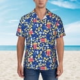 thumbnail image 2 of Honeii Cute Popcorn Print Men’s Hawaiian Shirt,Classic Button-Down Short Sleeve Shirt, for Beach, Vacation, and Outdoor Activities,X-Large, 2 of 7