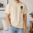 thumbnail image 6 of Men's Rose Graphic T-Shirt, Unisex Classic Fit Crewneck Cotton Blend Tee, 6 of 9